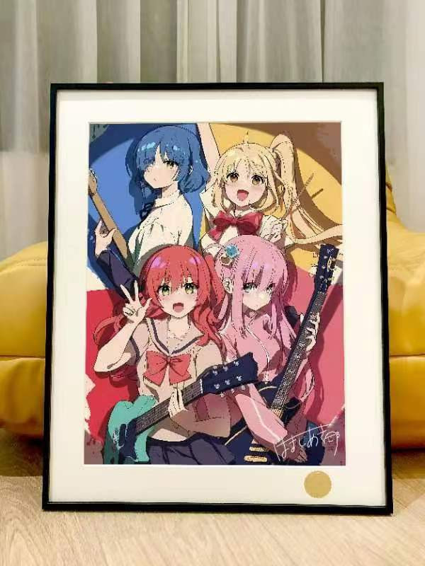 【海外代購】星空《孤獨搖滾》後藤獨波奇醬山田涼伊地知虹夏喜多裝飾畫 