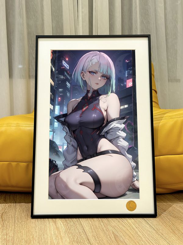 【海外代購】星空 《Cyber​​朋克露西》Lucy賽博龐克邊緣行者Cyber​​punk馬丁內斯動畫裝飾畫 