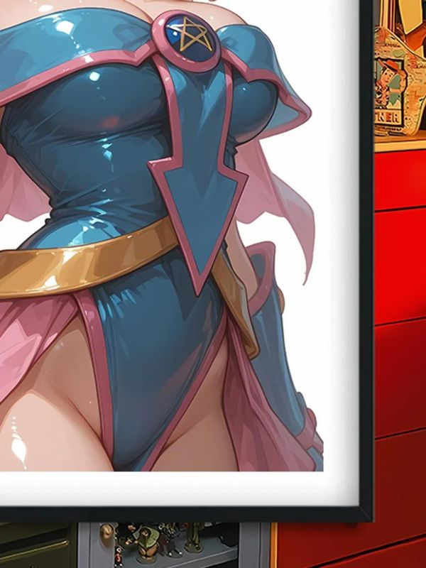 【海外代購】巴洛克《魔術女孩》遊戲王黑魔導女孩裝飾畫冰箱貼 