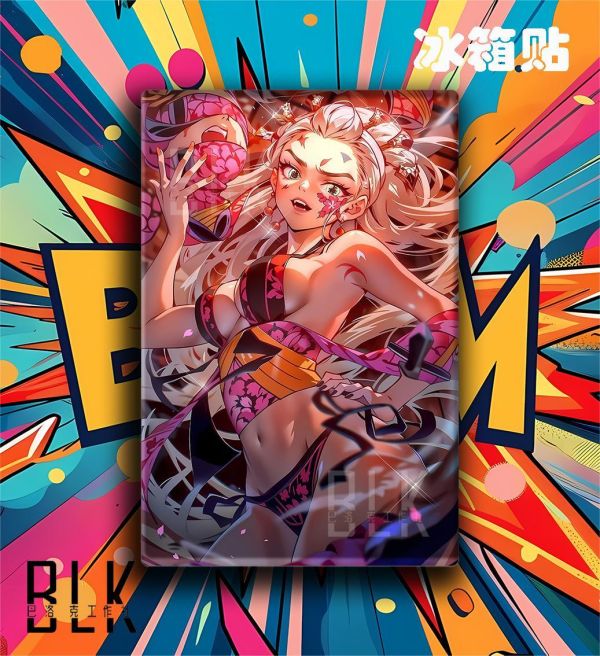 【海外代購】巴洛克 《墮姬》Daki上弦猗窩座鬼滅之刃猗窩座無限城篇黑死牟炭治郎裝飾畫冰箱貼 