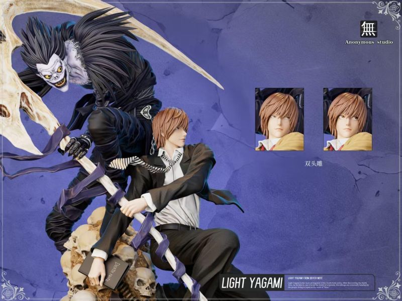 【預定】無名 Anonymous 死亡筆記共鳴系列 夜神月硫克LIGHT YAGAMI雙頭雕 