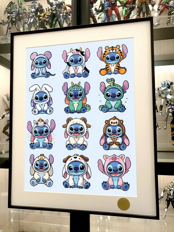 【海外代購】星空 《十二生肖史迪仔》史迪奇星際寶貝Stitch史迪奇布吉布動漫裝飾畫 