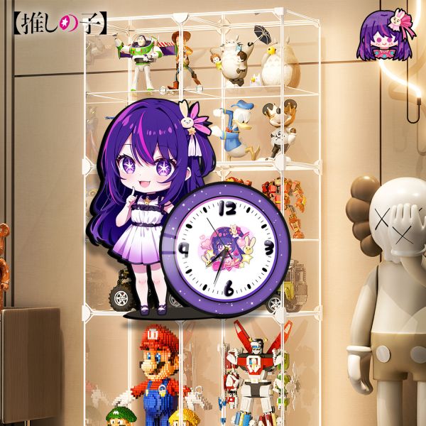 【海外代購】阿喵畫社 Q版星野愛橫款鐘錶 靜音異形時鐘 