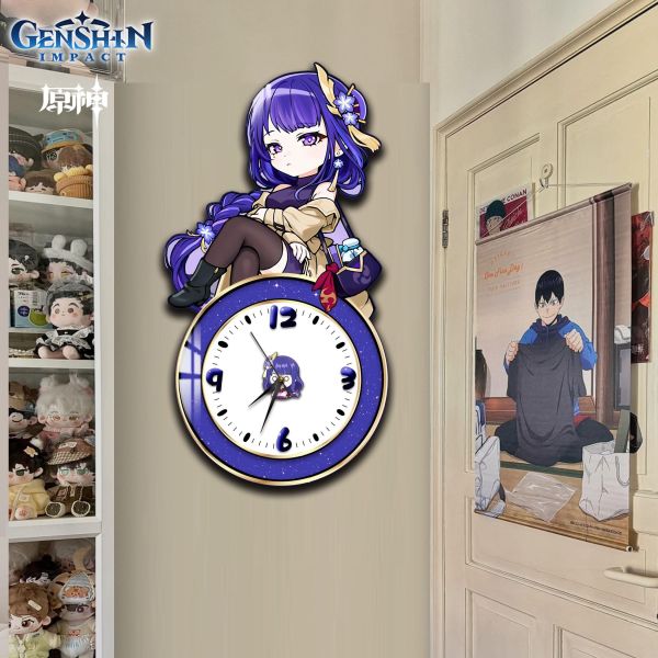【海外代購】阿喵畫社 雷神 新品發布原神鐘錶裝飾畫 