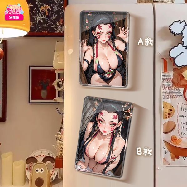 【海外代購】阿喵畫社 鬼滅之刃 天花墮姬雙聯主題裝飾 新品8k主題高清裝飾畫 透明卡磚 大護腕滑鼠墊 午睡毛毯  冰箱貼 