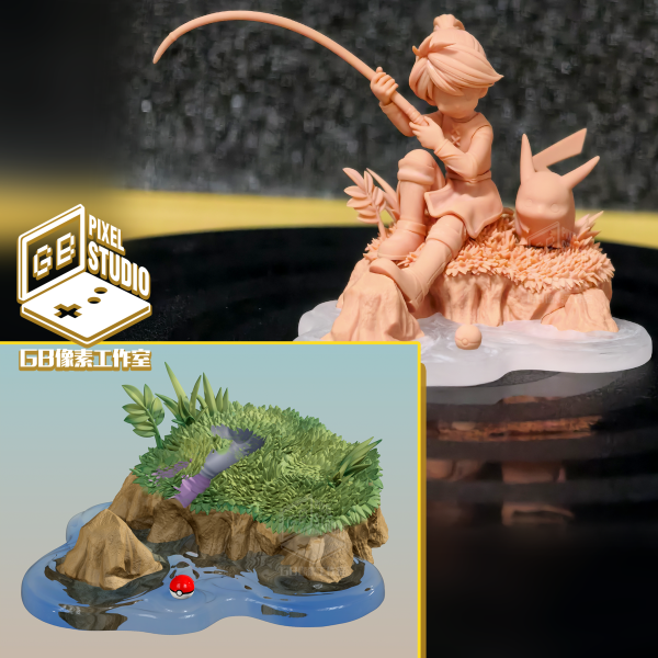 【預定】GB 像素 圖鑑20比例經典還原系列 第二彈 釣魚小黃 