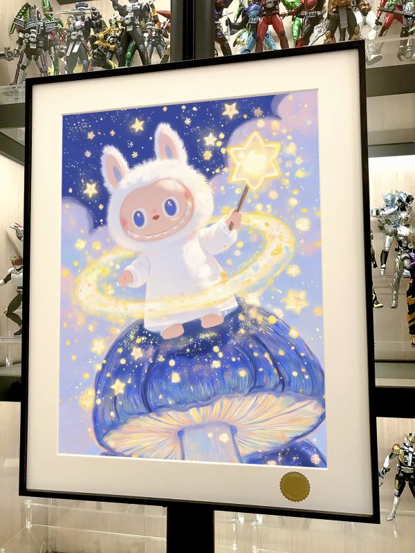 【海外代購】星空《星星拉布布》LABUBU潮流藝術版畫動畫二次元裝飾畫 
