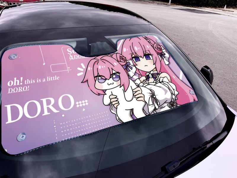 【海外代購】千鳥社 二次元汽車遮陽防曬前擋開車DORO小粉狗桃樂絲勝利女神妮姬nikke 