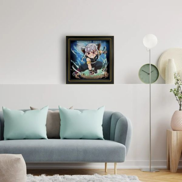 【海外代購】凹凸 PANDA 鬼滅之刃無限城篇音柱F款宇髓天元紙藝立體裝飾掛畫擺臺 