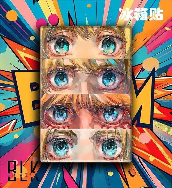 【海外代購】巴洛克《艾倫之眼》進擊的巨人裝飾畫冰箱貼 