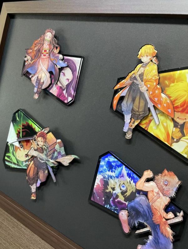 【海外代購】萌萌匠 鬼滅之刃 四人組冰箱貼3d立體卡通動漫妳豆子炭治郎磁貼 