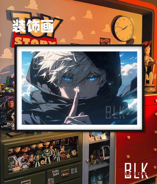 【海外代購】巴洛克 《咒術五條悟》咒術回戰Gojo咒術師虎杖悠仁夏油傑動漫裝飾畫冰箱貼 