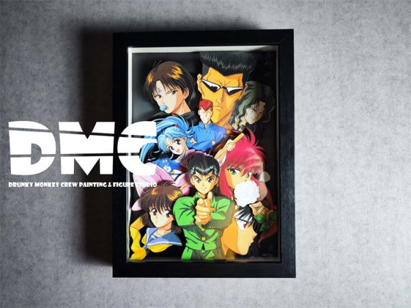 【海外代購】【46*34CM】醉猴組 幽遊白書 立體裝飾畫01 