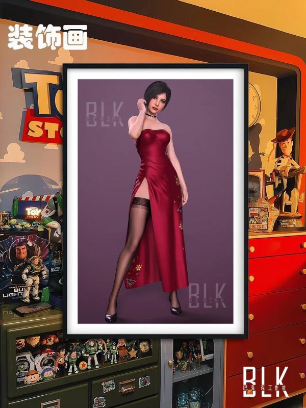 【海外代購】巴洛克《旗袍艾達王》生化危機9里昂飾畫冰箱貼 