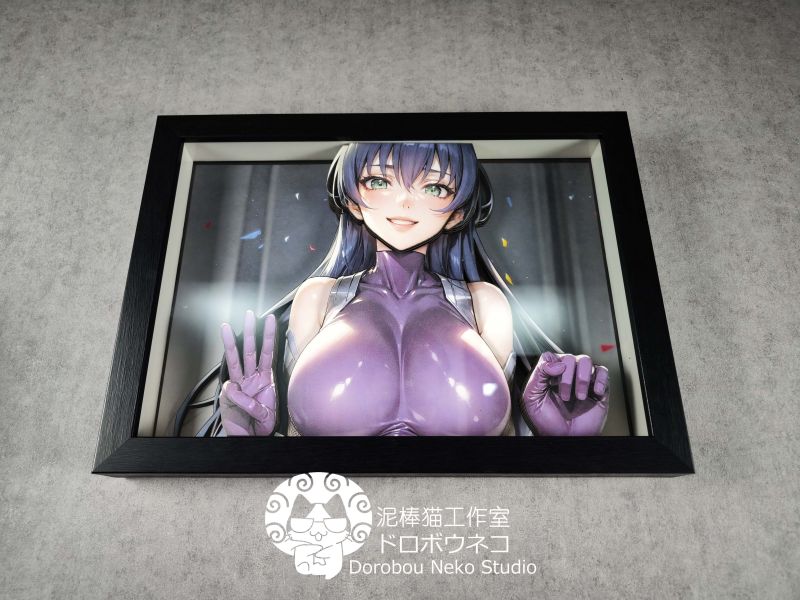 【海外代購】【46*34CM】泥棒貓 DSHT-001 對魔忍 Asagi  可月兌換臉 立體畫 