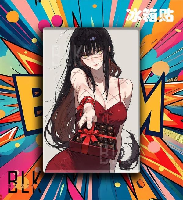 【海外代購】巴洛克 《三鷹朝巧克力》電鋸人裝飾畫冰箱貼 