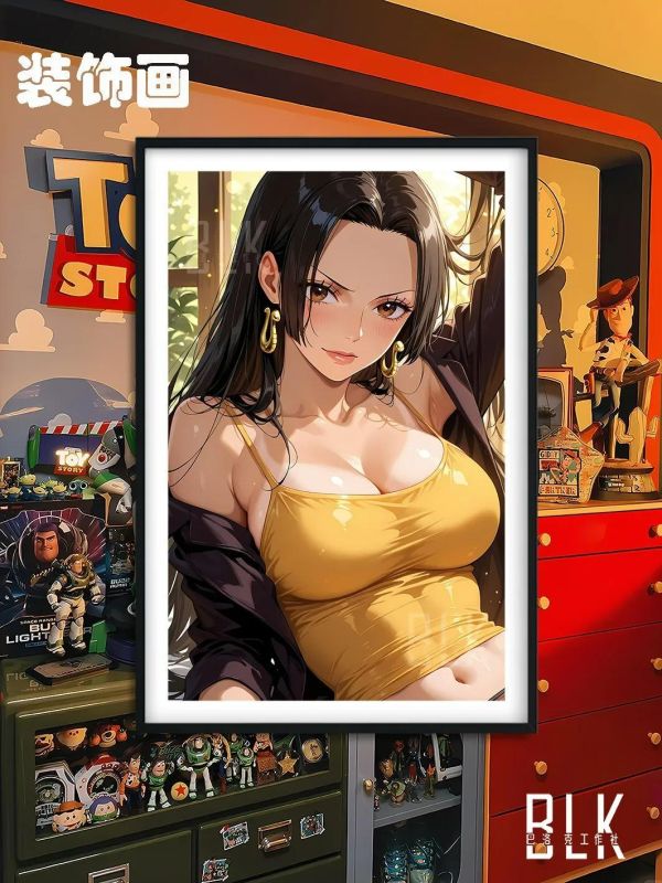 【海外代購】巴洛克 《女帝日常》海賊王波雅漢庫克裝飾畫冰箱貼 