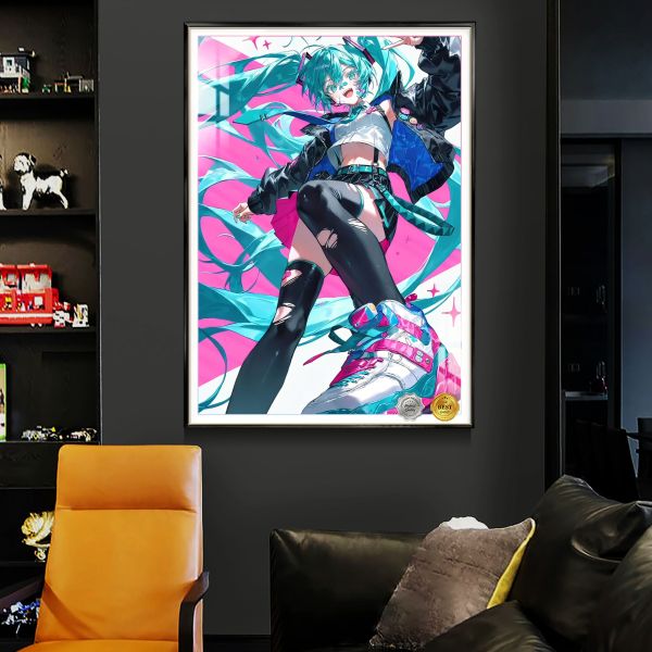 【海外代購】阿喵畫社 霓音幻彩 初音未來 8k超大高清裝飾畫 