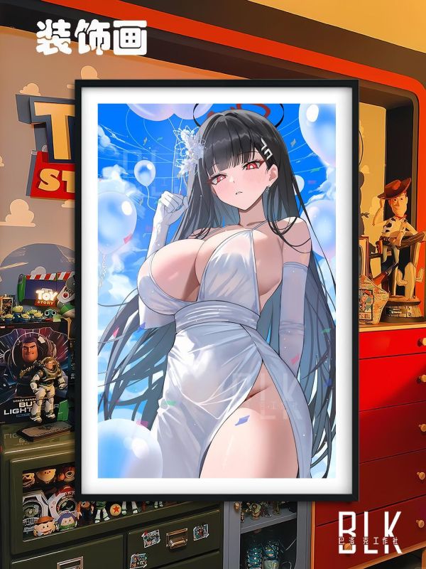 【海外代購】巴洛克 《氣球莉音》調月莉音Tsukatsuki Rio老大姊莉央蔚藍檔案遊戲動漫裝飾畫 