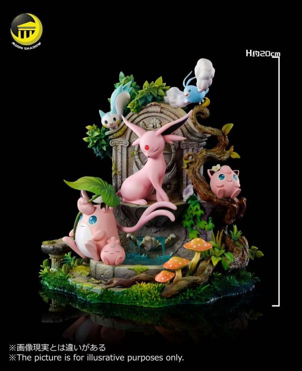 【預定】月影殿 自然系列 太陽伊布 寶寶丁 胖丁 胖可丁 青綿鳥 帕奇利茲自然場景 