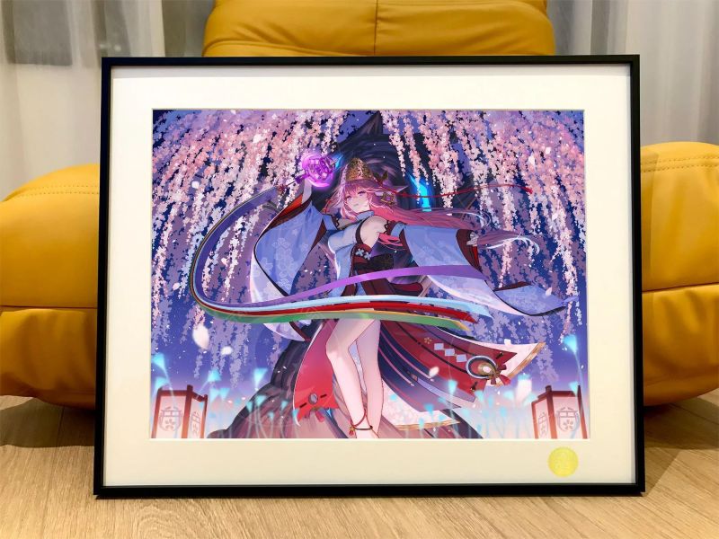 【海外代購】星空 《祈福神子》原神八重神子裝飾畫 