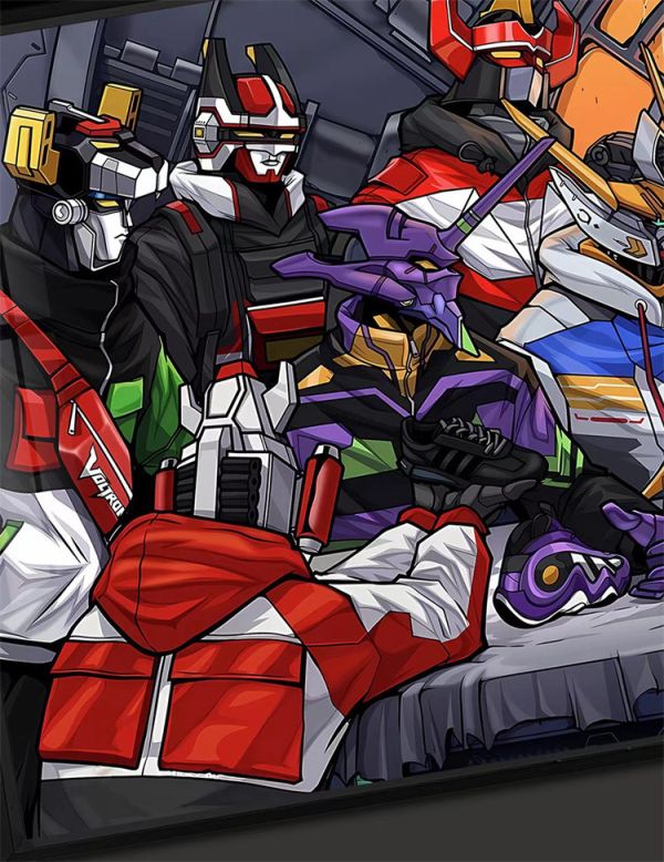 【海外代購】千鳥社 機器人的晚餐 擎天柱 大黃蜂 巴巴托斯 畫 