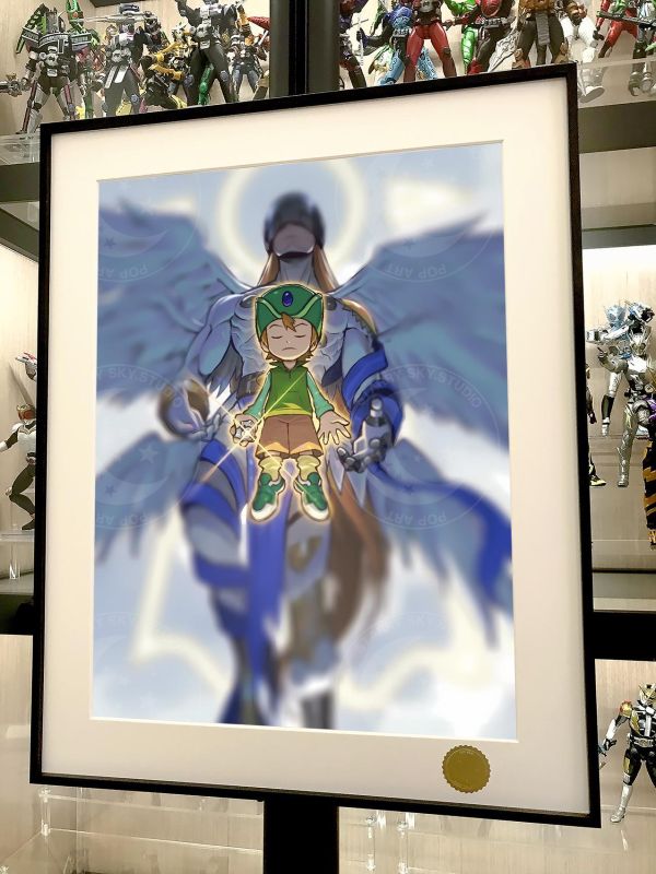 【海外代購】星空 《天使寶貝阿武》數碼寶貝加魯魯獸暴龍獸亞古獸太一動漫裝飾畫 