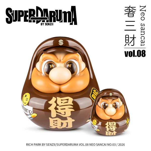 【預定】SENZII 千記 SuperDaruma 超級達摩 RICH PARK 富饒的樂園 SUPERDARUMA vol.08 Neo sancai奢三財NO.3《得財》 