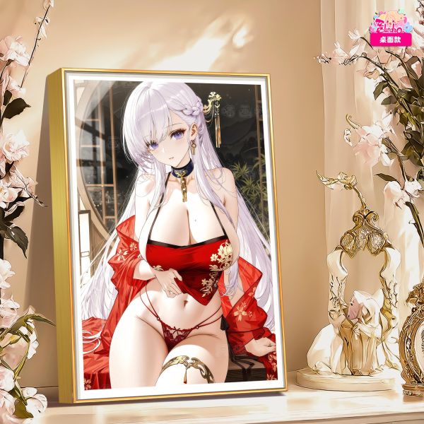【海外代購】阿喵畫社 中式旗袍 貝爾法斯特-碧藍航線 新品12K超清主題裝飾週邊 床頭地墊  午睡毛毯 4公斤大護腕滑鼠墊 冰箱貼 