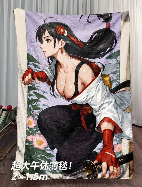 【海外代購】千鳥社 《日式蒂法》 蒂法Tifa最終幻想7二次元日式午睡毯地毯裝飾畫 午睡毯 地毯 
