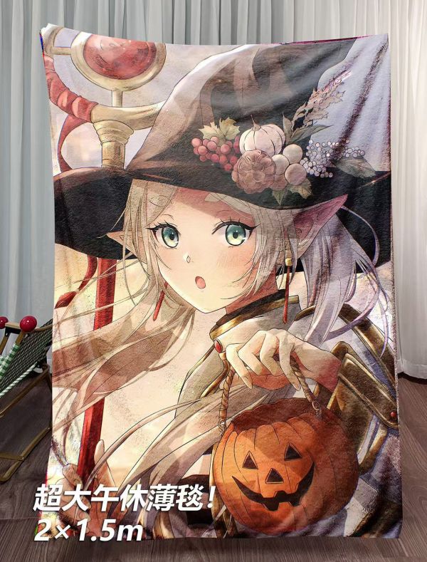 【海外代購】千鳥社 葬送的芙莉蓮 萬聖節午睡毯地毯裝飾畫 