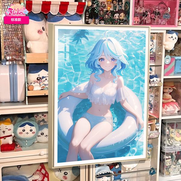 【海外代購】阿喵畫社 泳池 芙寧娜 8k超大超清裝飾畫 