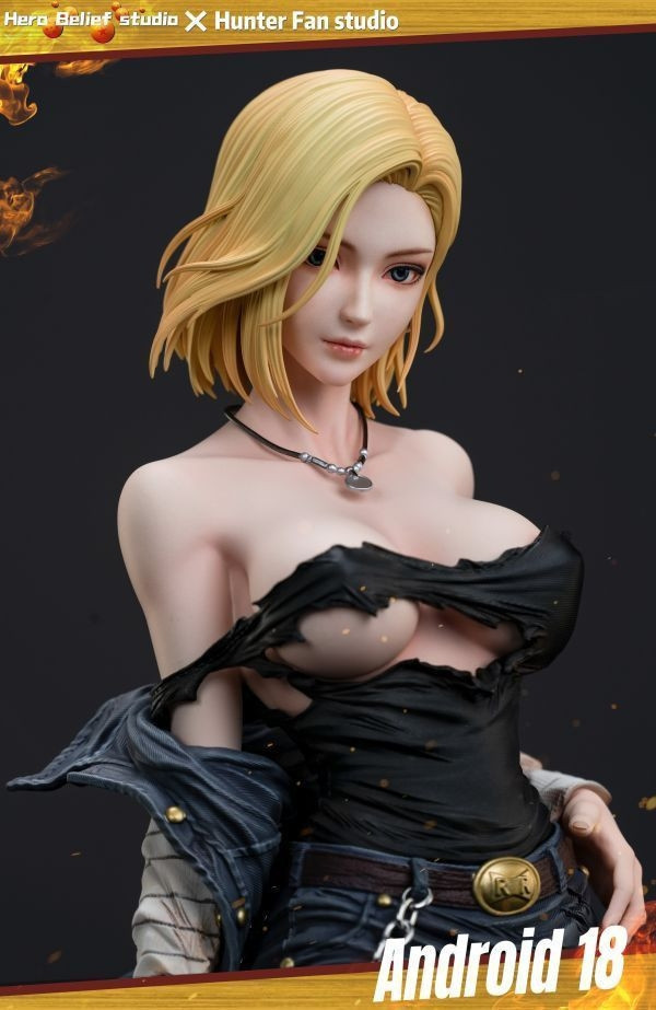 【R18版-海外現貨】Hunter Fan HF 人造人18號 1/4 雙頭雕 