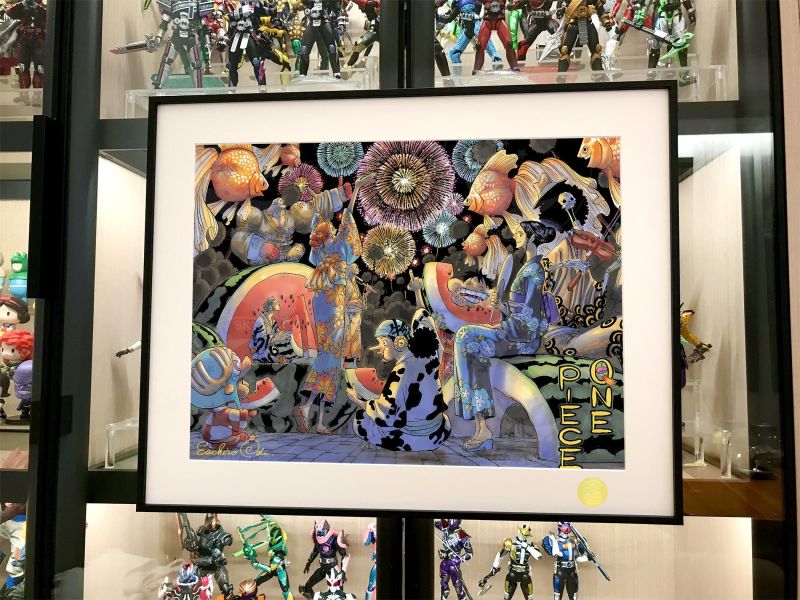 【海外代購】星空 《煙火草帽團》新年海賊王路飛索隆娜美羅賓山治one piece動漫二次元裝飾畫 