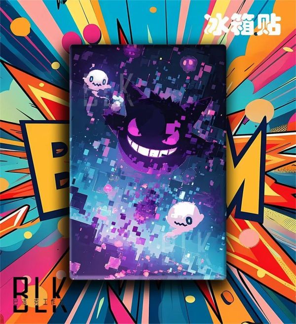 【海外代購】巴洛克《像素化耿鬼》Gengar寶可夢裝飾畫冰箱貼 
