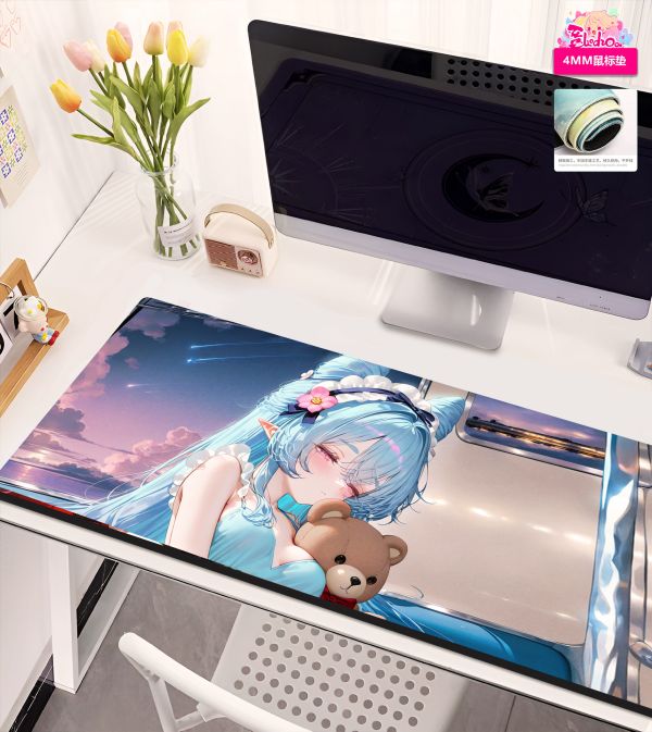【海外代購】阿喵畫社 流星守月 夢見月瑞希 8k超大高清裝飾畫 滑鼠墊  午睡毛毯  書桌掛毯 