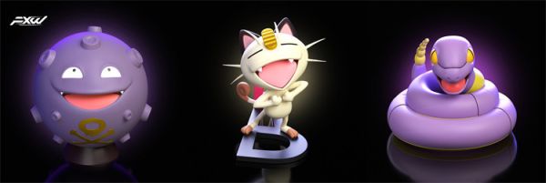 【預定】FXW 潮玩寶可夢系列 第七彈 瓦斯彈 喵喵 阿柏蛇 