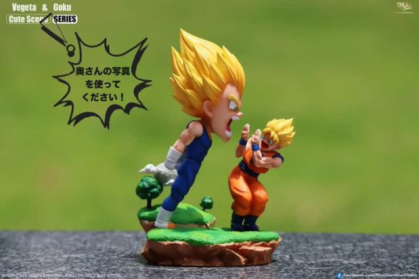 【預定】Real Creation Q 版場景系列第二彈 貝吼空 (悟空&貝吉塔） 