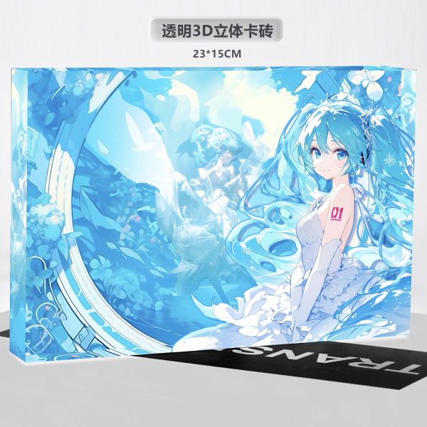 【海外代購】阿喵畫社 夢 初音未來 1.9cm厚大雙層透明收藏裝飾磚 
