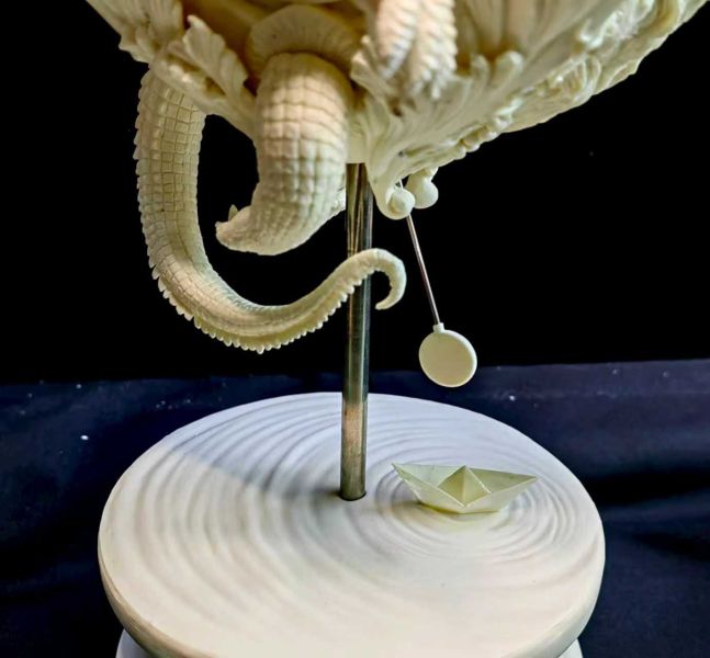 【預定】Primordial Creations 原畫：The Art of PO-Wen Tattoo 時鐘鱷魚 白模 