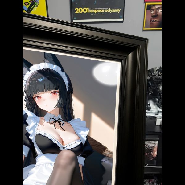 【海外代購】阿喵畫社 女僕 星見雅 書桌櫃子手辦展架背景裝飾 午睡毛毯 書桌掛毯 