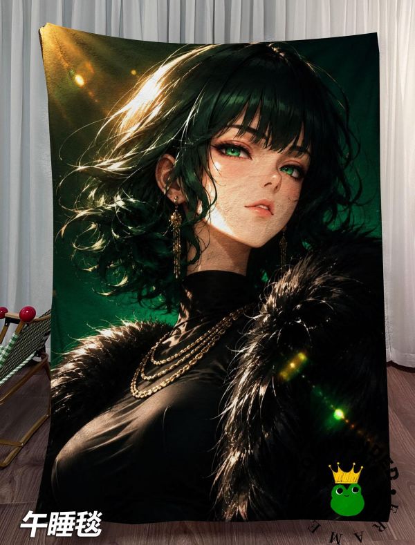 【海外代購】皇呱 《暗夜綠影》 一拳超人吹雪暗夜綠影同人周邊裝飾畫 午睡毯 地毯 