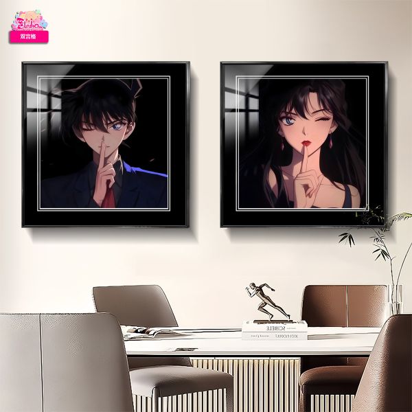 【海外代購】阿喵畫社 柯藍毛利蘭 雙牆面高清組合裝飾畫