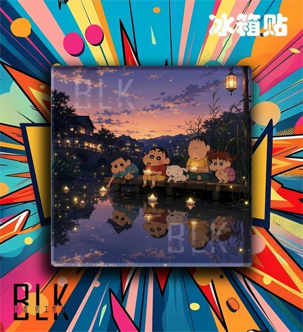 【海外代購】巴洛克 《船燈小新》蠟筆小新裝飾畫冰箱貼 