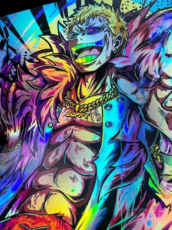 【海外代購】千鳥社《明哥鐳射》海賊王潮流炫彩鐳射裝飾畫 