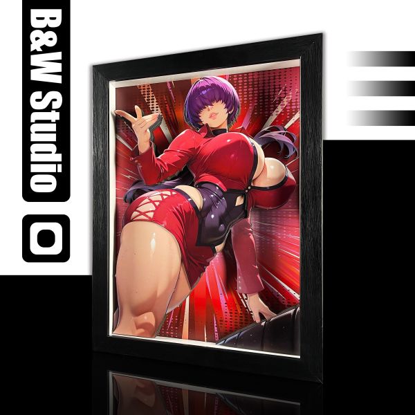 【海外代購】黑白畫映 B&W KOF Shermie 夏爾米 立體裝飾畫 