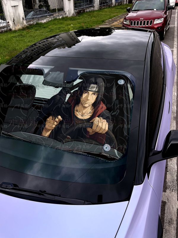 【海外代購】千鳥社 《汽車前擋遮陽－宇智波鼬》二次元汽車遮陽防曬前擋開車宇智波鼬火影忍者曉組織Naruto 