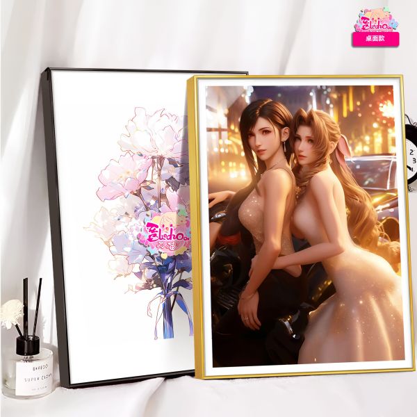 【海外代購】阿喵畫社《最終幻想》晚宴 蒂法與愛麗絲 8k超清裝飾畫 