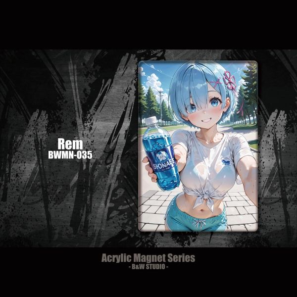 【海外代購】黑白畫映 B&W Studio Rem蕾姆 亞克力冰箱貼 BWMN-035 