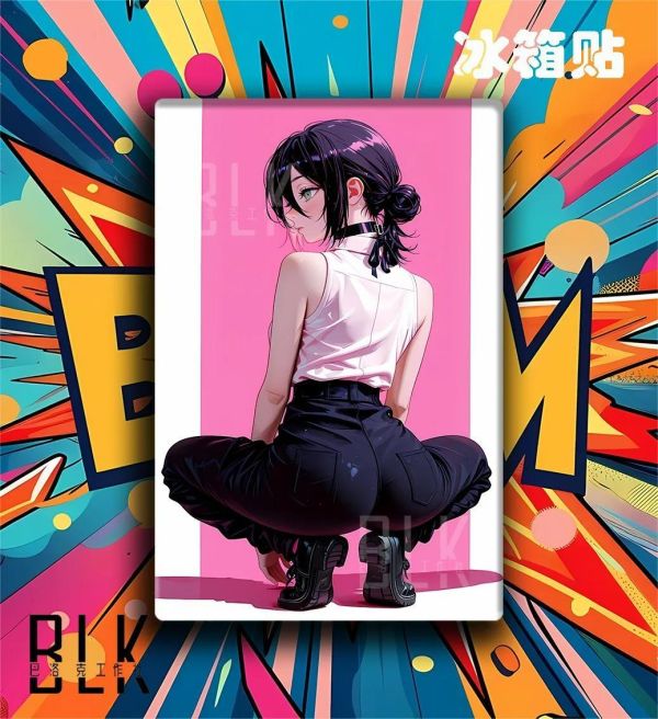 【海外代購】巴洛克 《蹲姿蕾塞》鏈鋸人蕾塞篇裝飾畫冰箱貼 